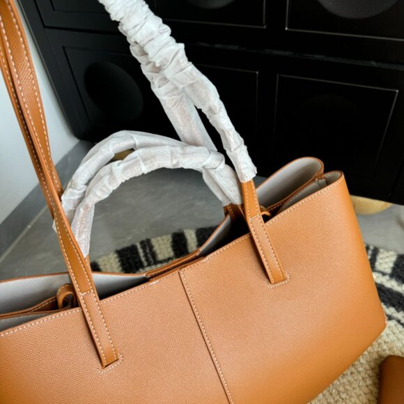 Polene Tan Leather Tote Bag - Picture 8 of 9